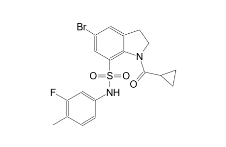 1H-indole-7-sulfonamide, 5-bromo-1-(cyclopropylcarbonyl)-N-(3-fluoro-4-methylphenyl)-2,3-dihydro-