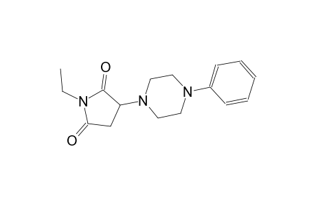 1-ethyl-3-(4-phenyl-1-piperazinyl)-2,5-pyrrolidinedione