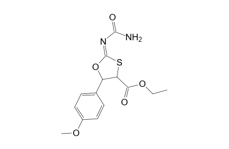 1,3-Oxathiolane-4-carboxylic acid, 2-(carbamoylimino)-5-(p-methoxyphenyl)-, ethyl ester
