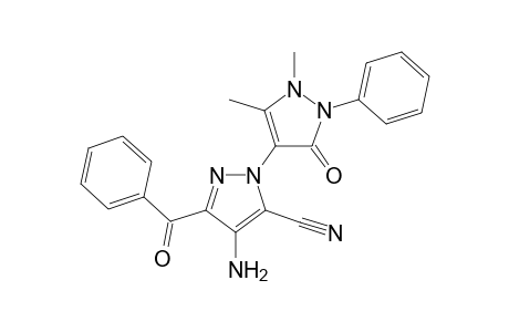 4-amino-3-benzoyl-1-(1,5-dimethyl-3-oxo-2-phenyl-2,3-dihydro-1H-pyrazol-4-yl)-1H-pyrazole-5-carbonitrile