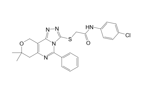 Acetamide, N-(4-chlorophenyl)-2-[(7,10-dihydro-8,8-dimethyl-5-phenyl-8H-pyrano[3,4-e][1,2,4]triazolo[4,3-c]pyrimidin-3-yl)thio]-
