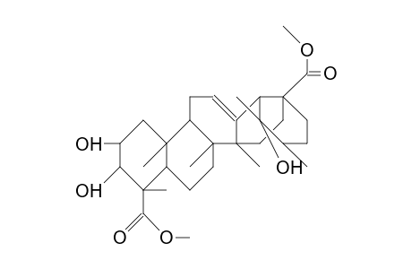 2.alpha.,3.beta.,19.alpha.-Trihydroxy-urs-12-ene-23,28-dioic-acid,dimethylester