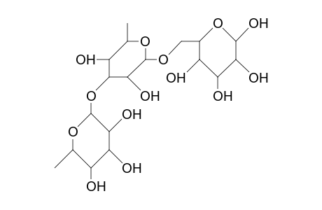 6-O-(3-O-[A-L-Rhamnopyranosyl]-A-L-rhamnopyranosyl)-B-galacto-pyranoside