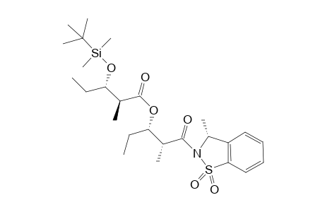 (1'S,2'R)-3'-[(3'R)-2',3'-Dihydro-3'-methyl-1",1"-dioxo-1",2"-benzothiazol-2"-yl]-1'-ethyl-2'-methyl-3'-oxopropyl (2S,3S)-3-[(t-butyl dimethylsilyloxy]-2-methylpentanoate