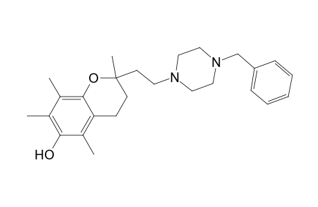 3,4-Dihydro-2-(4-benzyl-1-piperadyl)-ethyl-6-hydroxy-2,5,7,8-tetramethyl-2h-1-benzopyran