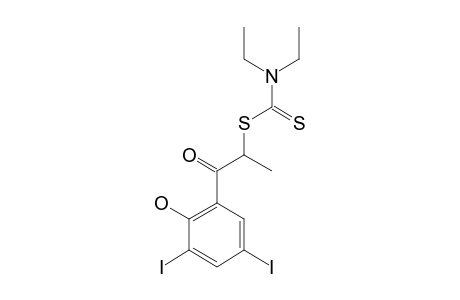 1-(2-HYDROXY-3,5-DIIODOPHENYL)-1-OXOPROPAN-2-YL-N,N-DIMETHYLDITHIOCARBAMATE