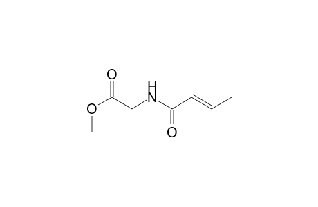 2-[[(E)-1-oxobut-2-enyl]amino]acetic acid methyl ester
