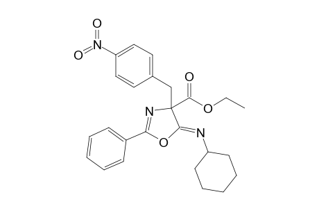 Ethyl (5Z)-5-(cyclohexylimino)-4-(4-nitrobenzyl)-2-phenyl-4,5-dihydro-1,3-oxazole-4-carboxylate