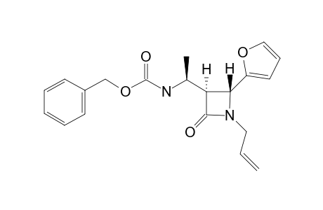 (3S,4R,1'S)-1-ALLYL-3-[1-(BENZYLOXYCARBONYLAMINO)-ETHYL]-4-(2-FURYL)-AZETIDIN-2-ONE