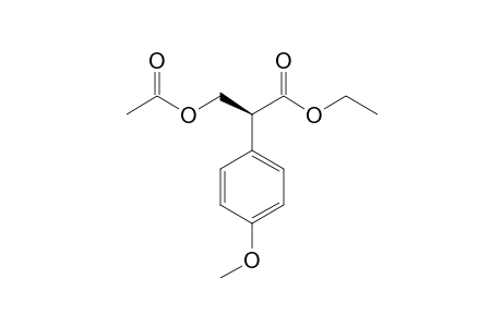 (2S)-3-acetoxy-2-(4-methoxyphenyl)propionic acid ethyl ester