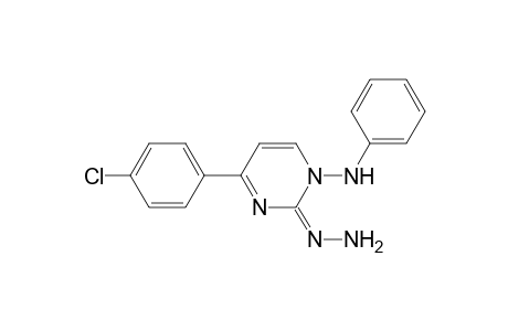 2(1H)-Pyrimidinone, 4-(4-chlorophenyl)-1-(phenylamino)-, hydrazone