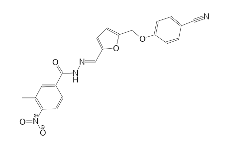 N'-((E)-{5-[(4-cyanophenoxy)methyl]-2-furyl}methylidene)-3-methyl-4-nitrobenzohydrazide