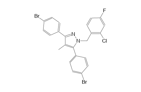 3,5-bis(4-bromophenyl)-1-(2-chloro-4-fluorobenzyl)-4-methyl-1H-pyrazole