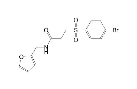 propanamide, 3-[(4-bromophenyl)sulfonyl]-N-(2-furanylmethyl)-