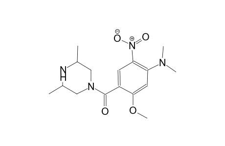 benzenamine, 4-[(3,5-dimethyl-1-piperazinyl)carbonyl]-5-methoxy-N,N-dimethyl-2-nitro-
