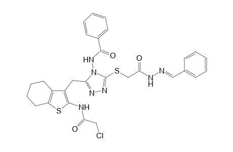 N-{3-(Benzylidene-hydrazinocarbonylmethylsulfanyl)-5-[2-(2-chloro -acetylamino)-4,5,6,7-tetrahydro-benzo[b]thiophen-3-ylmethyl]-[1,2,4]triazol-4-yl}-benzamide