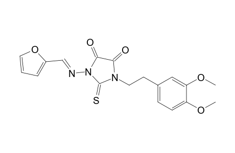 1-[2-(3,4-Dimethoxy-phenyl)-ethyl]-3-{[1-furan-2-yl-meth-(E)-ylidene]-amino}-2-thioxo-imidazolidine-4,5-dione