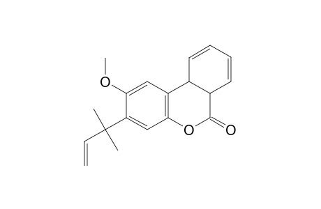 2-METHOXY-3-(1,1'-DIMETHYLALLYL)-6A,10A-DIHYDROBENZO-(1,2-C)-CHROMAN-6-ONE