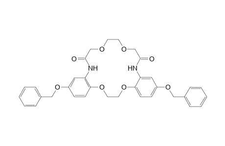 1(4),6(4)-Dibenzyloxy-2,5,10,13-tetraoxa-7,16-diaza-1(1,2),6(1,2)-benzenacyclohexadecaphane-8,15-dione