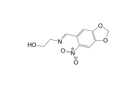 Ethanol, 2-[[(6-nitro-1,3-benzodioxol-5-yl)methylene]amino]-