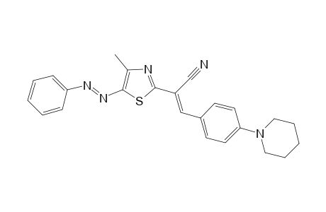 2-[4'-Methyl-5-(phenylazo)-1',3'-thiazol-2'-yl]-3-[(4"-piperidin-1''-yl)phenyl]-acrylonitrile