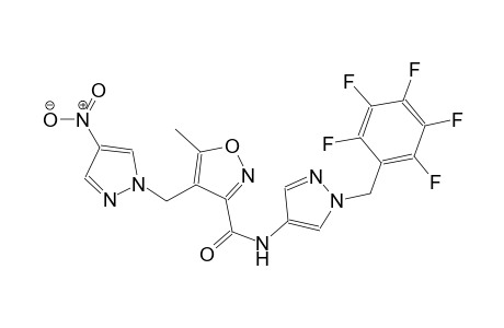 5-methyl-4-[(4-nitro-1H-pyrazol-1-yl)methyl]-N-[1-(2,3,4,5,6-pentafluorobenzyl)-1H-pyrazol-4-yl]-3-isoxazolecarboxamide