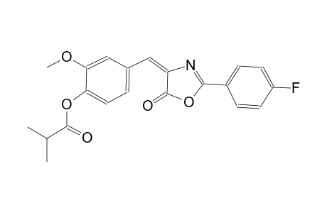 4-[(E)-(2-(4-fluorophenyl)-5-oxo-1,3-oxazol-4(5H)-ylidene)methyl]-2-methoxyphenyl 2-methylpropanoate