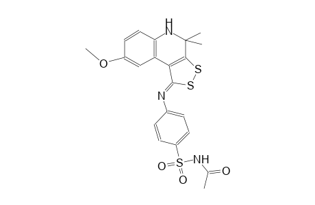 N-acetyl-4-{[(1Z)-8-methoxy-4,4-dimethyl-4,5-dihydro-1H-[1,2]dithiolo[3,4-c]quinolin-1-ylidene]amino}benzenesulfonamide