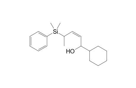 (1RS,4RS,2Z)-1-Cyclohexyl-4-dimethyl(phenyl)silylpent-2-enol