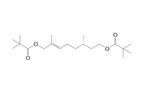 (S) 3,7-Dimethyl-8-pivaloxy-6-octenyl pivaloate