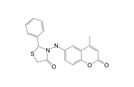 3-[(4-METHYL-2-OXO-2H-CHROMEN-6-YL)-AMINO]-2-PHENYL-THIAZOLIDIN-4-ONE