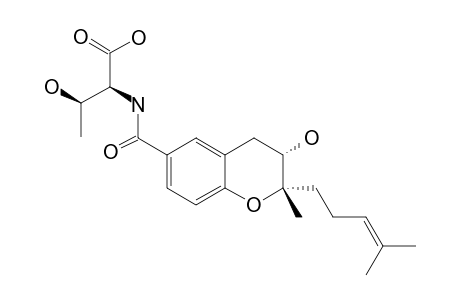 (2S,3S,3'S,4'R)-N-[[3,4-DIHYDRO-3-HYDROXY-2-METHYL-2-(4'-METHYL-3'-PENTENYL)-2H-1-BENZOPYRAN-6-YL]-CARBONYL]-THREONINE