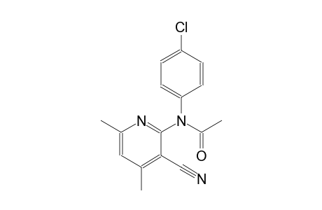 N-(4-chlorophenyl)-N-(3-cyano-4,6-dimethyl-2-pyridinyl)acetamide