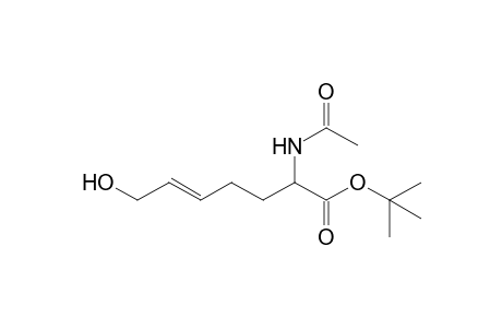 (+-)-(E)-t-Butyl 2-acetamido-7-hydroxyhept-5-enoate
