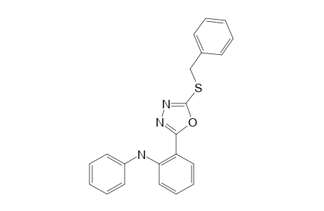 2-BENZYLTHIO-5-[2-(PHENYLAMINO)-PHENYL]-1,3,4-OXADIAZOLE