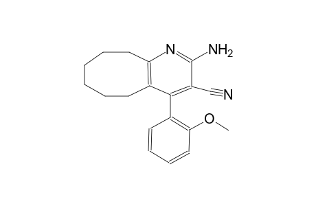 2-amino-4-(2-methoxyphenyl)-5,6,7,8,9,10-hexahydrocycloocta[b]pyridine-3-carbonitrile