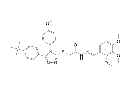 2-{[5-(4-tert-butylphenyl)-4-(4-methoxyphenyl)-4H-1,2,4-triazol-3-yl]sulfanyl}-N'-[(E)-(2,3,4-trimethoxyphenyl)methylidene]acetohydrazide