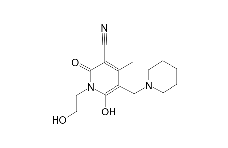 6-hydroxy-1-(2-hydroxyethyl)-4-methyl-2-oxo-5-(1-piperidinylmethyl)-1,2-dihydro-3-pyridinecarbonitrile