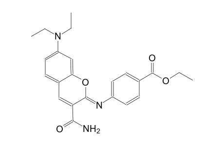 ethyl 4-{[(2Z)-3-(aminocarbonyl)-7-(diethylamino)-2H-chromen-2-ylidene]amino}benzoate