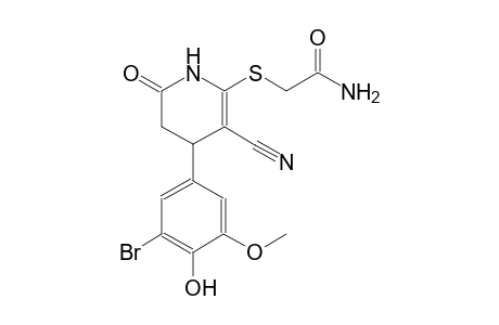 acetamide, 2-[[4-(3-bromo-4-hydroxy-5-methoxyphenyl)-3-cyano-1,4,5,6-tetrahydro-6-oxo-2-pyridinyl]thio]-