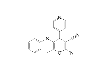 2-Amino-6-methyl-5-(phenylthio)-4-(4-pyridyl)-4H-pyran-3-carbonitrile