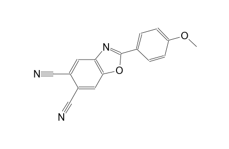 5,6-benzoxazoledicarbonitrile, 2-(4-methoxyphenyl)-