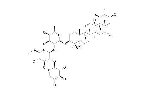 ROTUNDIFOLIOSIDE-E;#8;13-BETA,28-EPOXY-16-ALPHA,21-BETA-DIHYDROXY-URS-11-EN-3-BETA-YL-BETA-D-XYLOPARANOYL-(1->2)-BETA-D-GLUCOPYRANOSYL-(1->2)-BETA-D-FUCOPYRANO