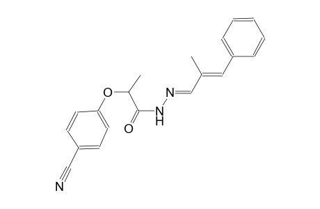 2-(4-cyanophenoxy)-N'-[(E,2E)-2-methyl-3-phenyl-2-propenylidene]propanohydrazide