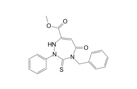 4-Benzyl-2-phenyl-5-oxo-3-thioxo-2,3,4,5-tetrahydro-1H-1,2,4-triazepine-7-carboxylic acid methyl ester