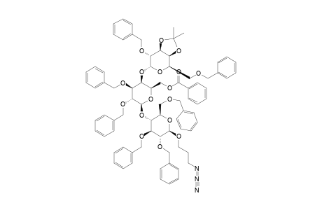 #6;3-AZIDOPROPYL_2,6-DI-O-BENZYL-3,4-DI-O-ISOPROPYLIDENE-ALPHA-D-GALACTOPYRANOSYL-(1-4)-6-O-BENZOYL-2,3-DI-O-BENZYL-BETA-D-GALACTOPYRANOSL-(1-4)-2,3,6-TRO-O-BE