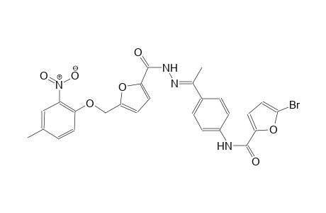 5-bromo-N-[4-((1E)-N-{5-[(4-methyl-2-nitrophenoxy)methyl]-2-furoyl}ethanehydrazonoyl)phenyl]-2-furamide