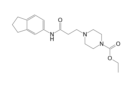 1-piperazinecarboxylic acid, 4-[3-[(2,3-dihydro-1H-inden-5-yl)amino]-3-oxopropyl]-, ethyl ester