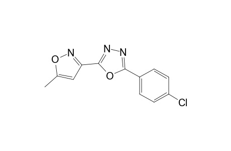 2-(4-Chlorophenyl)-5-(5-methylisoxazol-3-yl)-1,3,4-oxadiazole