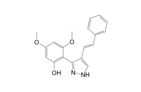 (E)-3/ 5-(2'-Hydroxy-4',6'-dimethoxyphenyl)-4-styrylpyrazole